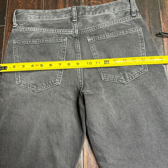 Distressed jeans black ankle length casual BoHo California rock ‘n’ roll - Picture 4 of 7